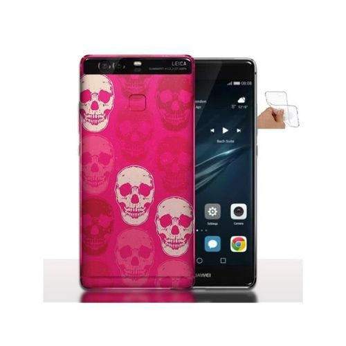 Coque Gel Huawei P9 Skull Rose