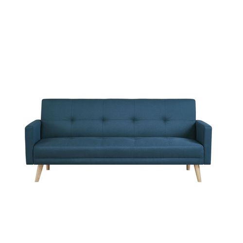 Wooden - Canapé Scandinave Convertible 3 Places Bleu Canard