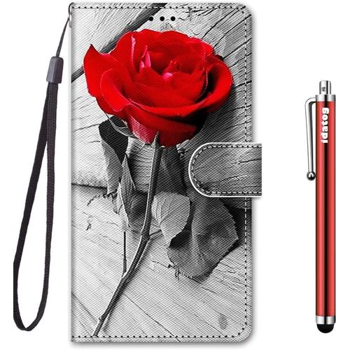 Coque Pour Nokia 5, Portefeuille Flip Clapet Case Support Pliable Cuir Pu Etui Cover Pattern Couleur Design [Fermeture Magnétique] Pour Bumper 360 Degres Incassable Antichoc (Rose)