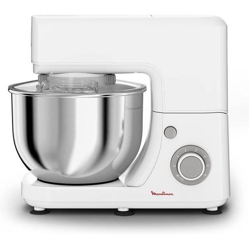 MOULINEX ROBOT PATISSIER ESSENTIAL Robot multifonction 800W 6 vitesses Bol Inox 4,8L Kit Pâtisserie Fouet Pétrin Batteur QA150110