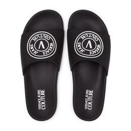 Claquettes Versace Jeans Couture Noir 74ya3sq3 Zs192 899 Fondo Slides Dis. Sq3