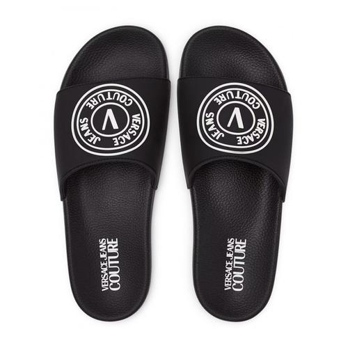 Claquettes Versace Jeans Couture Noir 74ya3sq3 Zs192 899 Fondo Slides Dis. Sq3