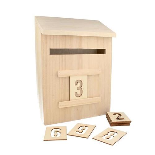 Boîte aux lettres en bois 28 cm à décorer