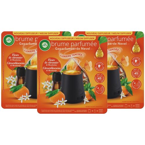 Air Wick Lot De 3 Diffuseurs Huiles Essentielles Brume Parfum¿E Citronnier Diffuseur + 1 Recharge 
