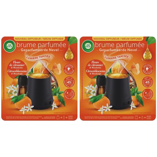 Air Wick Lot De 2 Diffuseurs Huiles Essentielles Brume Parfum¿E Citronnier Diffuseur + 1 Recharge 