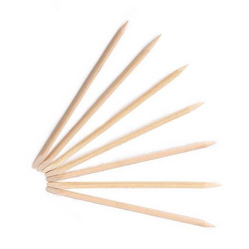 Bâtonnets Repousse Cuticules En Bois Orange, 10 Pièces/Lot, Soin De Manucure, Design Nail Art 