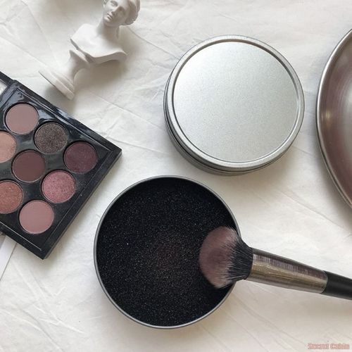 Éponge Démaquillante Pour Brosse De Maquillage, Outil Pour Enlever La Couleur Du Fard À Paupières 