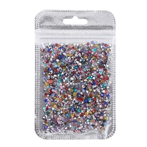 Mélange De Strass À Paillettes De 3mm, 1000 Pièces, Magnifique Cristal, Argent/Or, 3d, Non Correctif, Outil De Décoration Pour Les Ongles, À Faire Soi-Même 