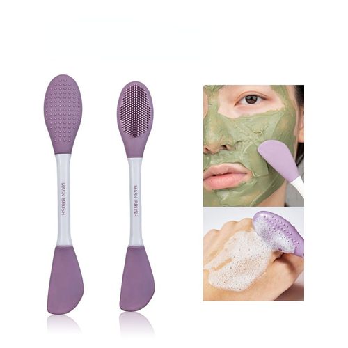 Brosse Pour Masque Facial En Silicone 2 En 1, Soins De La Peau Du Visage, Exfoliant, Gommage Des Pores, Points Noirs, Outils De Nettoyage En Profondeur 