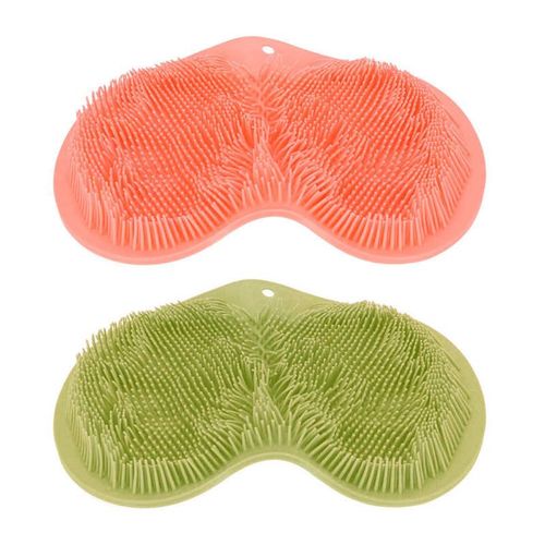 Tapis De Douche En Silicone, Gommage Des Pieds, Massage Antidérapant, Soulage La Fatigue, Trou De Suspension, Design Pour La Beauté 