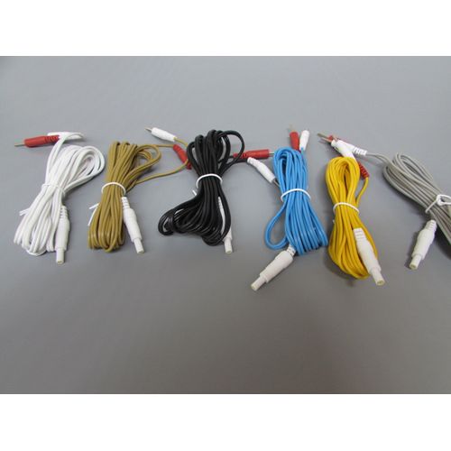 Lot De 6 Pièces De 2mm De Diamètre D'aiguille, Pièces De Câble De Thérapie Pour Sdz-Ii Stimulateur De Muscle De Nerf Électrique Masseur 