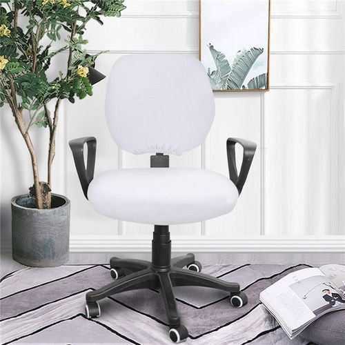 Housse De Protection Universelle Pour Fauteuil D'ordinateur Pivotant, En Spandex, Extensible, Anti-Poussière, Solide, Pour La Maison Et Le Bureau