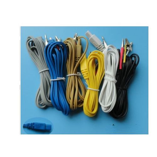 Électrodes De Thérapie Par Câble, 6 Pièces/Lot, Pour Appareil De Stimulation Musculaire Des Nerfs Kwd-808i Kwd808 I Kwd-808 I Kdd 808 I Kwd808-I 