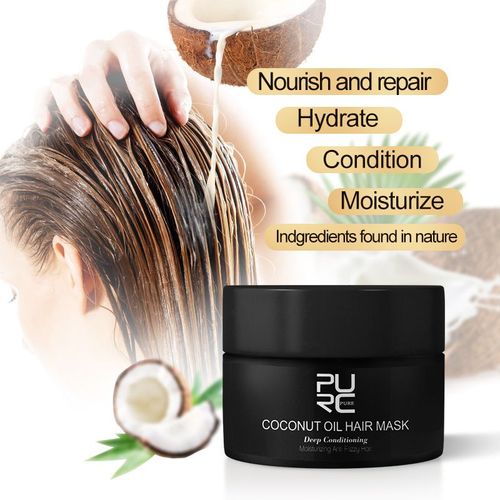Produits De Soins Capillaires À L'huile De Noix De Coco, Réparation Des Frisottis, Rendre Les Cheveux Doux Et Lisses, Cheveux À La Kératine Pour Faire Briller Les Cheveux, Masque Pour Le Cuir Chevelu 