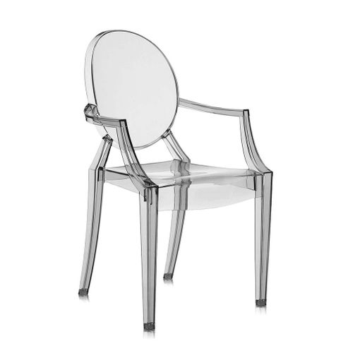Kartell Chaise Louis Ghost (Fumé Clair - Polycarbonate 2.0 À Partir De Matière Première Renouvelable)