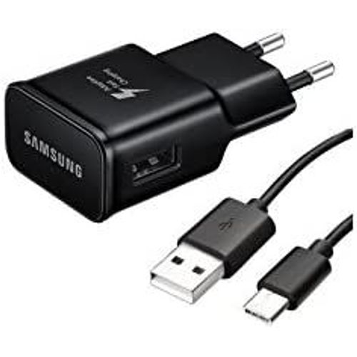 Chargeur Voyage D'origine Samsung Ep-Ta20ebe + Cable Type C Noir 1 M