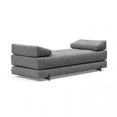 Méridienne Design Sigmund Indu Twist, Charcoal Convertible Lit 160*200 Cm Pieds Acier Noir