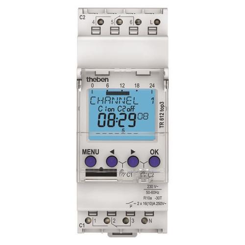 HORLOGE PROGRAMMABLE DIGITALE AVEC PROGRAMME HEBDOMADAIRE - THEBEN TR 612 TOP3