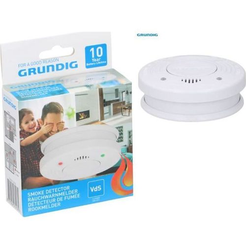 Détecteur de fumée/Alarme de fumée Grundig en blanc