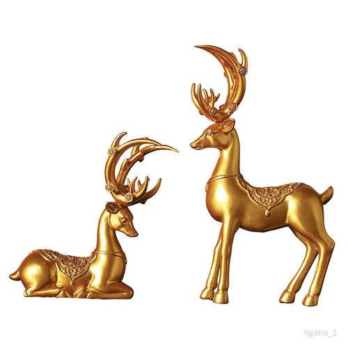 FIGURINE DE CERF Décoration De Bureau Ornement Cadeau Pour Salon