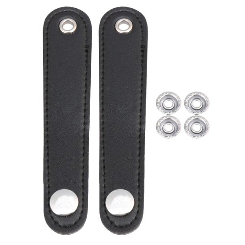 2pcs 14x2.5cm Pu Cuir Noir Accordéon Sangles Pour Basse Accordéon