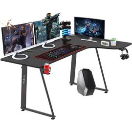 Bureau Gaming 140 cm Bureau Gamer Table d'ordinateur Ergonomique