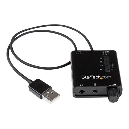 StarTech.com Carte Son Externe USB avec sortie SPDIF Audio Numérique - Convertisseur DAC USB Audio Stéréo - Enregistrement 96KHz/24-bit - Carte son - 24 bits - 96 kHz - stéreo - USB 2.0 - pour...