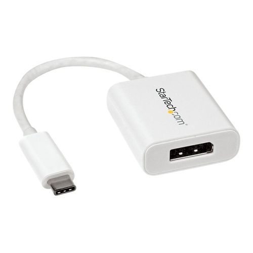StarTech.com USB C DisplayPort - Adaptateur USB-C vers DP - 4K 60 Hz - Convertisseur USB Type-C - M/F - Blanc (CDP2DPW) - Adaptateur vidéo externe - USB-C - DisplayPort - blanc