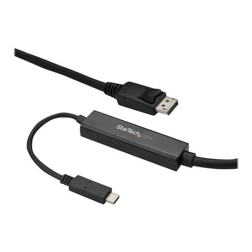 StarTech.com Câble adaptateur USB-C vers DisplayPort 4K 60 Hz de 3 m - Câble USB Type-C vers DP en noir - Adaptateur vidéo externe - STM32F072CBU6 - USB-C - DisplayPort - noir