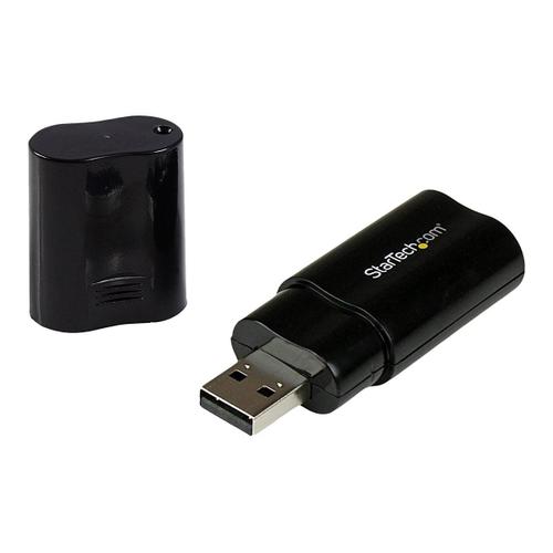 StarTech.com Carte son USB - Adaptateur audio 3,5 mm - Carte son externe - Noir - Carte son externe (ICUSBAUDIOB) - Carte son - stéreo - USB 2.0 - pour P/N: MU15MMS, MU6MMS, TB33A1C