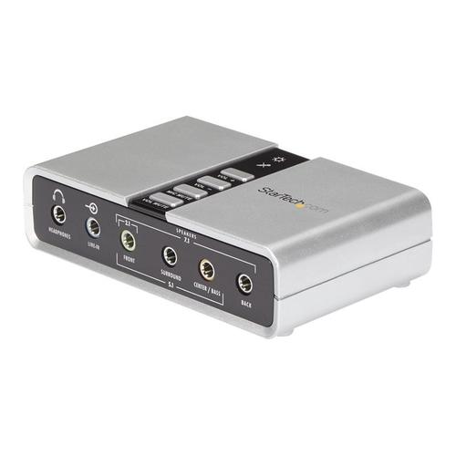 StarTech.com Adaptateur audio USB 7.1 avec audio numérique SPDIF - Carte son externe - USB (F) vers 2x Toslink (F) et 8x 3,5 mm (F) - Carte son - 48 kHz - 7.1 - USB 2.0 - pour P/N: MU15MMS...