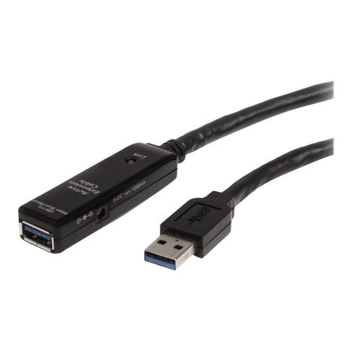 StarTech.com Cable d'extension USB 3.0 actif 3 m - M/F - Rallonge de câble USB - USB type A (M) pour USB type A (F) - USB 3.0 - 3 m - actif - noir - pour P/N: PEXUSB3S42V, PEXUSB3S44V...