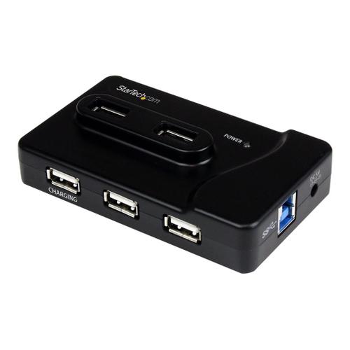 StarTech.com Hub combiné USB 3.0/2.0 6 ports avec port de charge - Concentrateur (hub) - 2 x SuperSpeed USB 3.0 + 4 x USB 2.0 - de bureau - pour P/N: MSDREADU3CA, SDMSDRWU3AC, USB312SAT3CB...