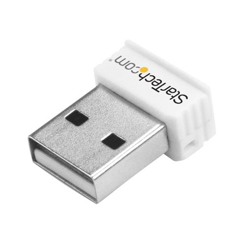 StarTech.com USB 150Mbps Mini Wireless N Network Adapter - 802.11n/g 1T1R USB WiFi Adapter - White USB Wireless Adapter - Wireless NIC (USB150WN1X1W) - Adaptateur réseau - USB 2.0 - 802.11b/g/n -...