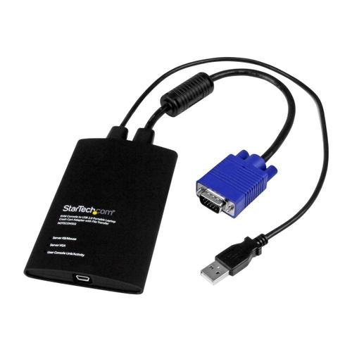 StarTech.com Adaptateur crash cart pour PC portable - Console KVM vers USB 2.0 avec transfert de fichier, acquisition vidéo - KVM Portable - Commutateur KVM - 1 x KVM port(s) - 1 utilisateur...