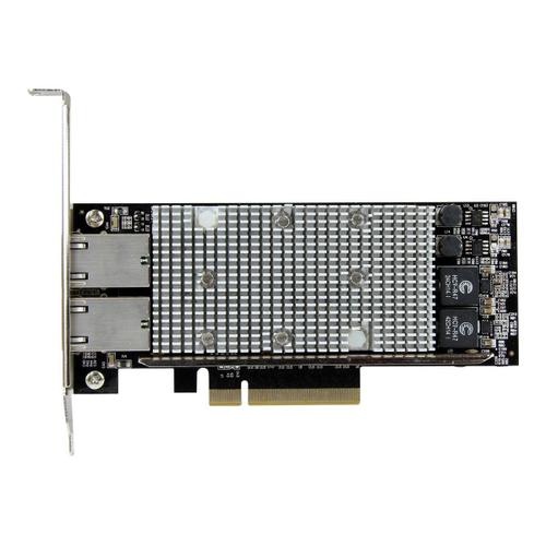 StarTech.com Carte réseau PCI Express à 2 ports 10GBase-T Ethernet avec chipset Intel X540 - Adaptateur NIC PCIe GbE - Adaptateur réseau - PCIe 2.0 x8 profil bas - 10Gb Ethernet x 2 - noir - pour...