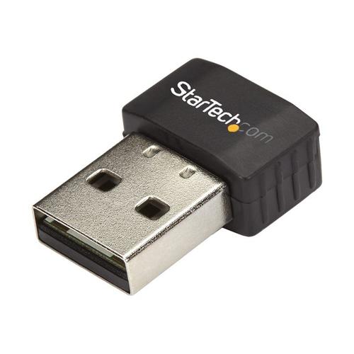 StarTech.com Adaptateur USB WiFi - AC600 - Adaptateur réseau sans fil nano bi-bande 802.11ac 1T1R - 2,4 GHz / 5 GHz (USB433ACD1X1) - Adaptateur réseau - USB 2.0 - Wi-Fi 5 - noir