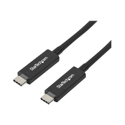 StarTech.com Câble Thunderbolt 3 USB C actif de 1 m (40 Gb/s) - Certifié Thunderbolt - Noir (TBLT3MM1MA) - Câble Thunderbolt - 24 pin USB-C (M) pour 24 pin USB-C (M) - Thunderbolt 3 / USB /...