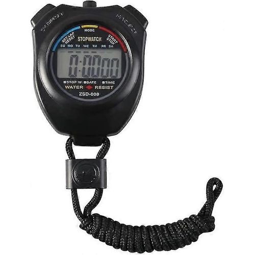 Stopwatch Timer Chronograph Sports Watch Digital Handheld Multi-Function Professional For Sports Coaches Black Hardware Tools Electronic Watchblack1pc