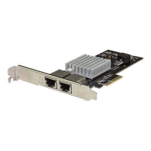 StarTech.com Carte réseau PCI Express à 2 ports 10GBASE-T / NBASE-T avec chipset Intel X550 - Carte réseau 2 ports 10G/5G/2.5G/1G/100Mbps - Adaptateur réseau - PCIe 3.0 x4 profil bas - 10Gb...