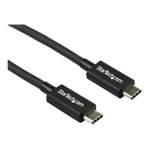 StarTech.com 2.6ft (80cm) Thunderbolt 3 Cable, 40Gbps, 100W PD, 4K/5K Video, Thunderbolt-Certified, Compatible w/ TB4/USB 3.2/DisplayPort - Câble Thunderbolt - 24 pin USB-C (M) pour 24 pin USB-C...