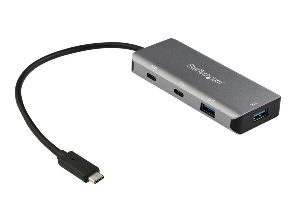 StarTech.com Hub USB-C à 4 ports - 2x USB-A et 2x USB-C - 10 Gbps - Câble hôte de 25 cm (HB31C2A2CB) - Concentrateur (hub) - 2 x USB-C + 2 x USB 3.1 Gen 2 - de bureau - pour P/N: PEXUSB321C