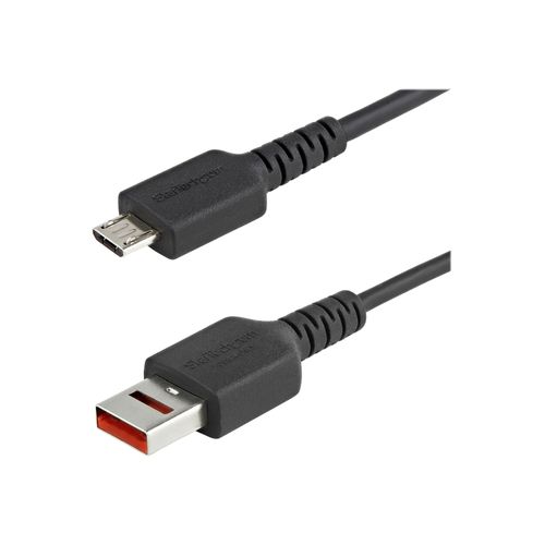 StarTech.com Câble Chargeur Sécurisé 1m - Câble USB-A vers Micro USB Data Blocker - Charge/Alim. No-Data - Blocage Transfert Données - SmartPhone/Tablette (USBSCHAU1M) - Câble USB - USB...