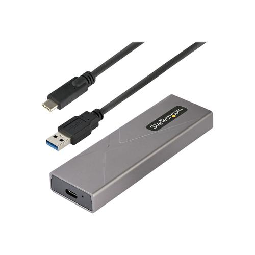 StarTech.com USB-C 10Gbps to M.2 NVMe or M.2 SATA SSD Enclosure, Tool-free M.2 PCIe/SATA NGFF SSD Enclosure, Portable Aluminum Case, USB Type-C & USB-A Host Cables, For 2230/2242/2260/2280 -...