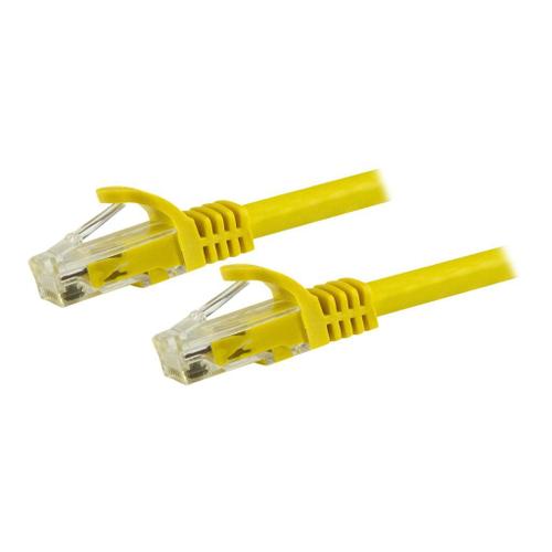 StarTech.com 25ft CAT6 Ethernet Cable, 10 Gigabit Snagless RJ45 650MHz 100W PoE Patch Cord, CAT 6 10GbE UTP Network Cable w/Strain Relief, Yellow, Fluke Tested/Wiring is UL Certified/TIA -...