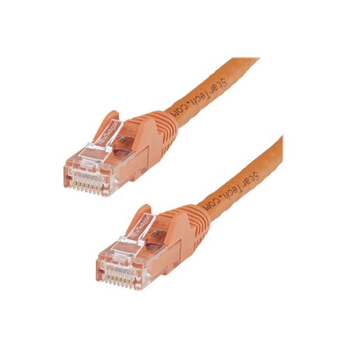StarTech.com 50ft CAT6 Ethernet Cable, 10 Gigabit Snagless RJ45 650MHz 100W PoE Patch Cord, CAT 6 10GbE UTP Network Cable w/Strain Relief, Orange, Fluke Tested/Wiring is UL Certified/TIA -...