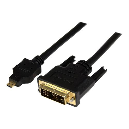 StarTech.com Câble Adaptateur Micro HDMI® vers DVI-D M/M pour Tablet et Smartphone, 1x Micro HDMI (Type D) Mâle, 1x DVI-D (18+1) Mâle - 1m - Câble adaptateur - DVI-D mâle pour 19 pin micro HDMI...