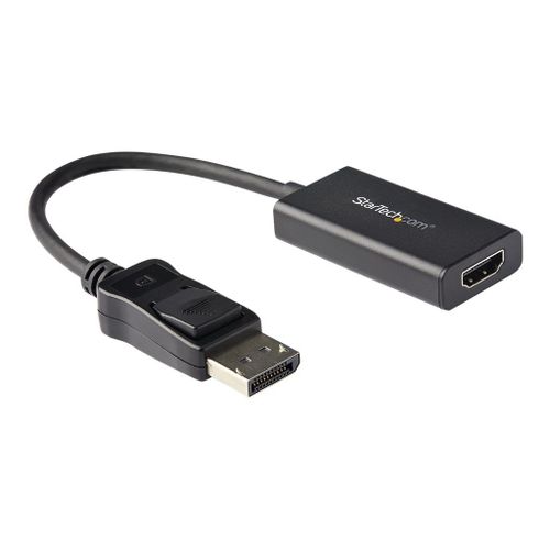 StarTech.com Adaptateur DisplayPort vers HDMI 4K 60 Hz avec HDR - Convertisseur DP 1.4 vers HDMI 2.0b - Noir - DP2HD4K60H - Adaptateur vidéo - DisplayPort mâle verrouillé pour HDMI femelle -...