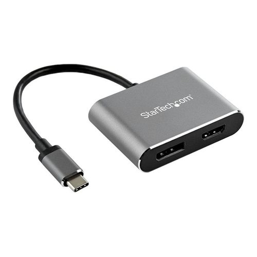 StarTech.com CDP2DPHD Adaptateur multiport USB-C vers DisplayPort ou HDMI - 4K 60 Hz - Convertisseur 2-en-1 USB Type-C à DP HDMI - Adaptateur vidéo - 24 pin USB-C mâle pour HDMI, DisplayPort...
