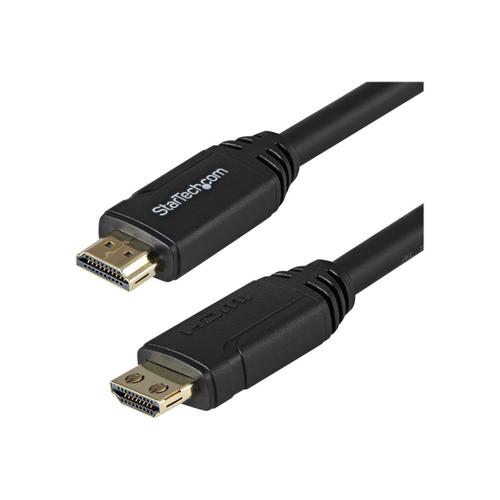 StarTech.com Câble HDMI 2.0 avec Connecteurs de Serrage 3m - Câble HDMI Premium 4K 60Hz avec Ethernet - HDR10, 18Gbps - Certifié - Cordon Vidéo HDMI pour Écran/TV  - M/M - Noir (HDMM3MLP) - High...
